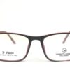 MEN EYEGLASSES Full Shell Frame Rectangle BLACK WITH RED PECFSBK4094 01