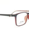 MEN EYEGLASSES Full Shell Frame Rectangle BLACK WITH RED PECFSBK4094 04