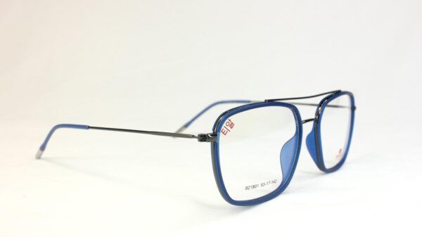 Men Eyeglasses Full SHELL Frame Rectangle BLUE PECFSBL1801 02