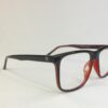 Men EyeGlasses Full SHELL frame SQUARE BLACK with Red PECFSBK2306 01