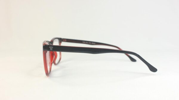 Men EyeGlasses Full SHELL frame SQUARE BLACK with Red PECFSBK2306 05