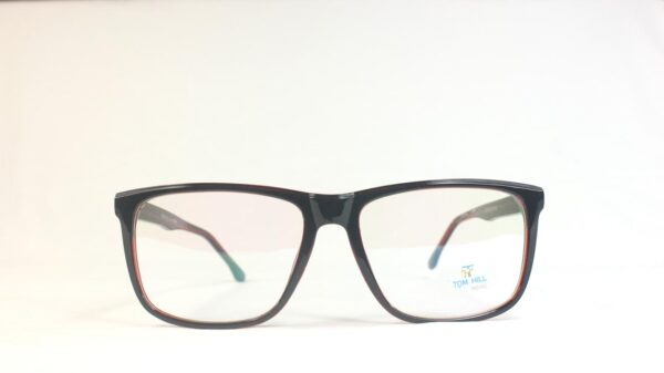 Men EyeGlasses Full SHELL frame SQUARE BLACK with Red PECFSBK2306 02